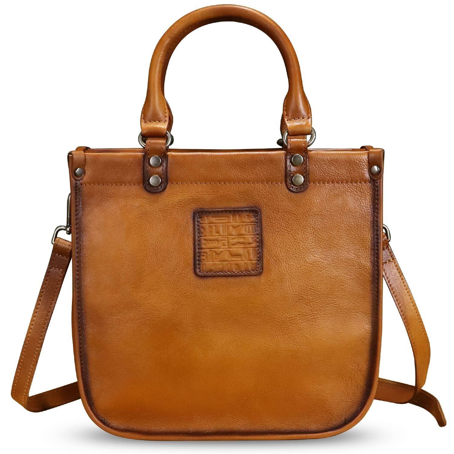 7750 Leather Top Handle Handbag Purse Vintage Over The Shoulder Bag